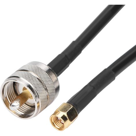 Câble coaxial PL259 mâle droit vers SMA mâle 20 cm pour antenne RF