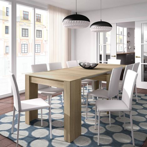 Consolle Allungabile - 10 Posti Allungabile, Marrone Rovere, -, 90x51x78h cm Londrina (1/4)