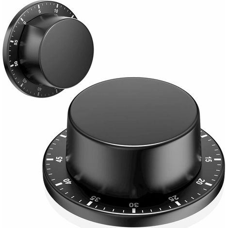 Minuteur de Cuisine mécanique,T-Audace Minuterie magnétique adsorbable, minuterie réutilisable en Acier Inoxydable étanche, Compte à rebours de 60 Minutes, Convient pour la Cuisine, œufs bouillis (1/5)