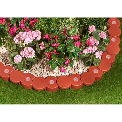 LED Solar Beetbegrenzung Palisade 2,05m Rasenkante Beetumrandung Gartendeko (1/3)
