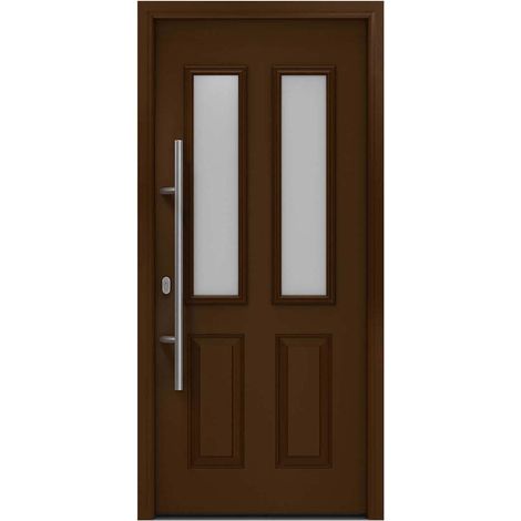 Hörmann Ecostar Haustür "ISOPRO IP 410S", terrabraun (RAL 8028), 110 x 210 cm (B x H), DIN Links
