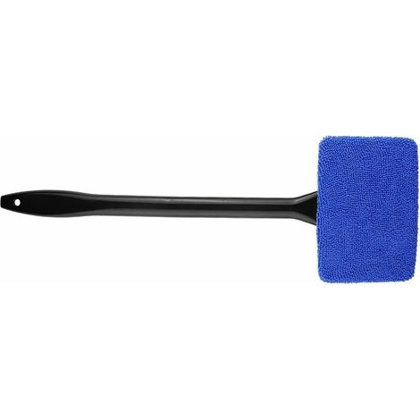 Brosse de nettoyage pour vitres de voiture Outil d'enlèvement de poussière de fenêtre d'automobile nettoyage de pare-brise de voiture avec la poignée détachable(bleu) (1/5)