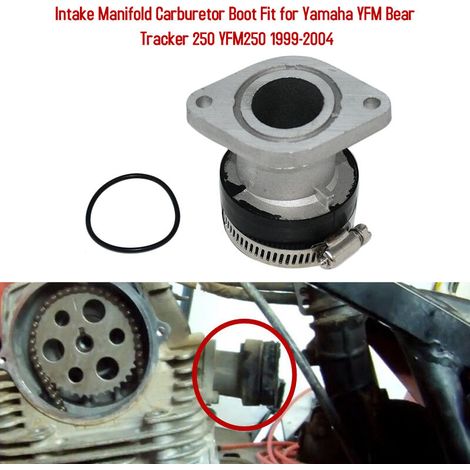 Ansaugstutzen Vergaser Boot Fit Für Yamaha YFM Bear Tracker 250 YFM250 1999-2004 FDC