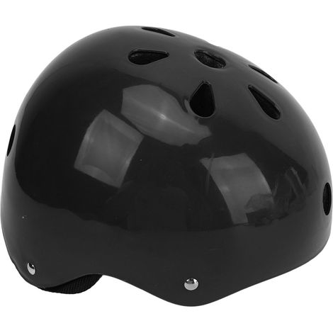 Casque de trottinette avec sangles réglables, léger et confortable pour enfants, idéal pour le vélo, le roller et le longboard (noir). (1/5)