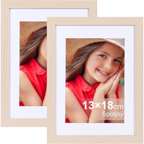 Spotjoy Bilderrahmen 13x18cm 2er-Set Holzrahmen mit Passepartouts (1/5)