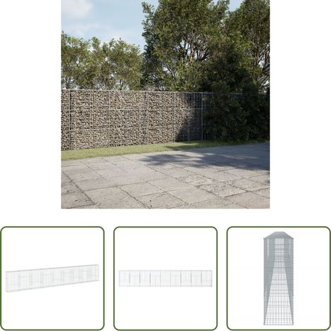 Aménagement extérieur -  Panier gabion avec couvercle 900x50x150 cm fer galvanisé (1/5)