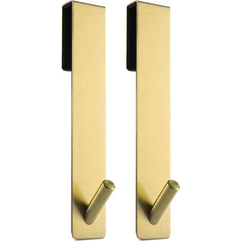 Verlängerte Türhaken (18 cm) für rahmenlose Glasduschtür, Handtuchhaken, 2er-Set, Gold (1/5)