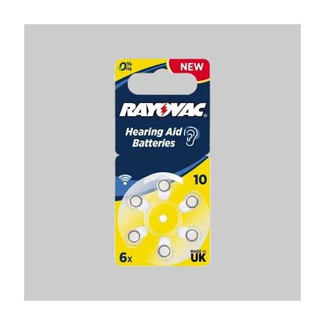 Pila per acustica rayovac 10 blister 6 pezzi conf. da 10 cf