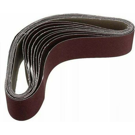 Paquet de 10 Bandes Abrasives 686 x 50 mm Grain 1000 pour Ponceuse à Oxyde d'Aluminium
