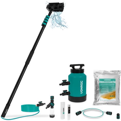 VONROC - Brosse de lavage télescopique hybride - 6,5 m filtre DI inclus
