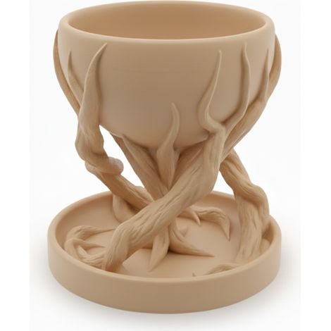 Vaso da fiori di design a spirale color beige per piante