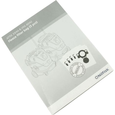 Ersatzteil - Original-Fleecefilterbeutel 5 Stück Attix 33/44 -  - NILFISK