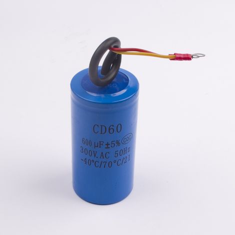 Condensateur de démarrage CD60 série 250 V, 600 µF, pour moteurs et compresseurs d'air - Condensateur d'excellente qualité