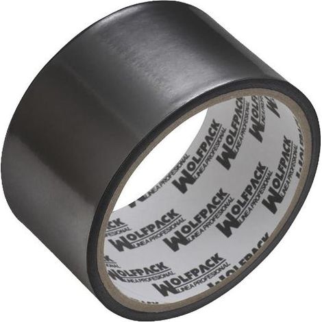 WOLFPACK LINEA PROFESIONAL cinta adhesiva aluminio negro 48 mm. x  5 m. 66 micras