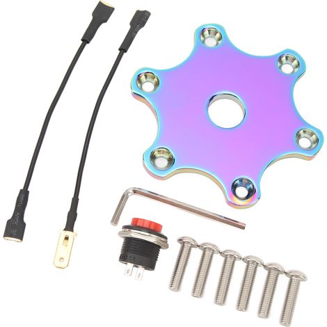 Volant 75mm Plaque Hexagonale Kit Bouton Klaxon Couvercle Universel pour 6 Vis (1/5)