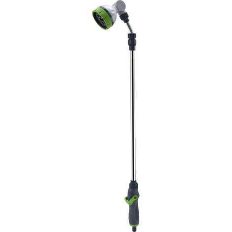 Canne télescopique multijets 0,60m à 1m – Poignée ergonomique soft grip – 8 jets différents pour arrosage précis – Connexion rapide – Aroz