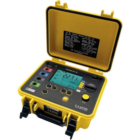 Chauvin Arnoux – Testeur de terre CA 6470N – Multimètre LCD rétro-éclairé – CAT IV 50V – Précision ±2% + 1 digit – Autonomie 1500 mesures (1/2)