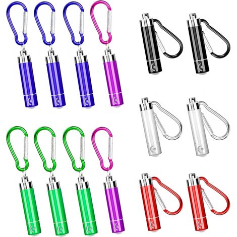 Mini-Schlüsselanhänger-Taschenlampe, 14er-Pack LED-Taschenlampen aus Aluminium, kleine, farbenfrohe Schlüsselanhänger-Taschenlampen, für Outdoor-Aktivitäten, Camping, Wandern, Notfälle, Geschenk (1/5)
