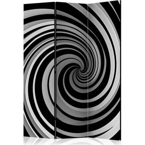 Paravent 3 Volets "Black & White Swirl" 135x172cm (1/2)