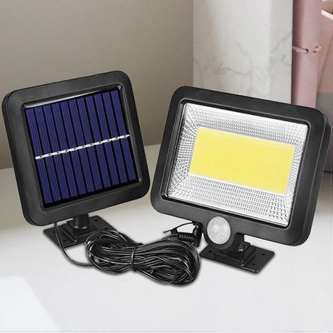 5m Solar Wall Lamp Cob Body Sensing Light for Outdoor Use Hours Full Brightness with Extending Line Garden Patio Garage and (1/5)