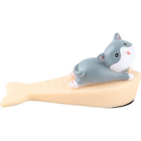 Fermaporta a forma di simpatico animale, antiurto, antivento, antiscivolo, divertente fermaporta decorativo, gattino. (1/5)