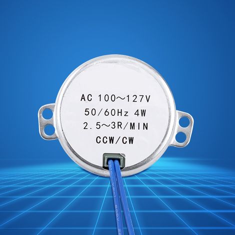 1 moteur synchrone 100-127 V CA 4 W 50/60 Hz à engrenages CCW/CW (1/5)