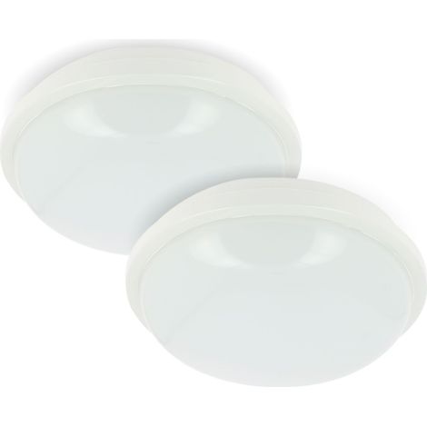 Arum Lighting – Lot de 2 hublots LED extérieur IP65 20W – 1600 lumens – Étanche pour façade et véranda – Installation facile (1/5)