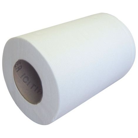 12 Essuie Main Blanc 200f 20x25 Cm Pure Pate Gauffree Collee - Global Hygiene