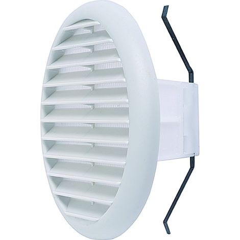 GRIGLIA CIRCOLARE UNIVERSALE IN MATERIALE TERMOPLASTICO CON MOLLE RECLINABILI A 90  ° BIANCA  EE ¸80/125   VECAM-CO S.P.A