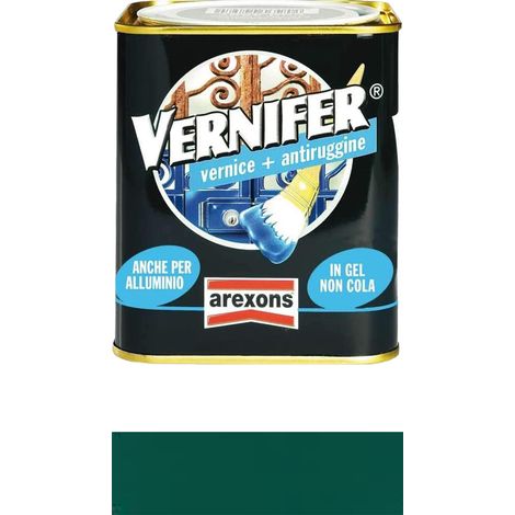 Vernice Antiruggine Vernifer Brillante Satinata Metallizzata Interno Esterno - Colore: Verde Smeraldo Brillante