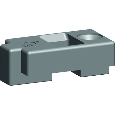 Gâche de tringle bois simple E-16677-00-0-1 en applique jeu de 12 mm Euronut 6/8 x 4 mm A9 - FERCO