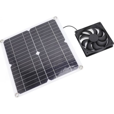Tragbarer und leichter Solarventilator (12W) für Autos, Wohnmobile und Zuhause. (1/5)