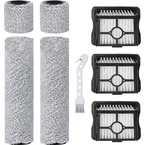 Rullo Spazzola e Filtro HEPA per Eureka RapidWash New630/New630 Gen2, Ricambi Aspirapolvere, 2 Rulli Spazzola + 3 Filtri HEPA + 1 Spazzola di Pulizia (1/5)