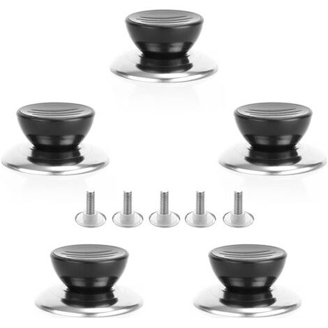 5 Pcs Boutons Universelle Cuisine,Poignée Couvercle Casserole,Bouton de couvercle,Ustensiles de Cuisine Remplacement Boutons Universelle,Pour Poêle, Marmite