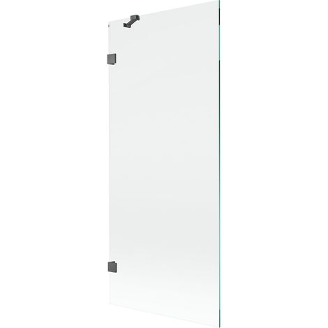 Mexen Lunar mampara de ducha de 1 hoja 80 x 150 cm, transparente, gris arma cepillado - 897-080-000-66-00 (1/5)