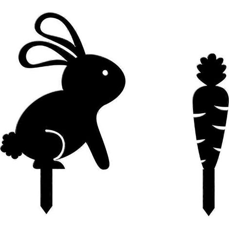 Osterhase Karotten-Gartenstecker aus Acryl, Dekoration für Neujahr, Geburtstagsfeier
