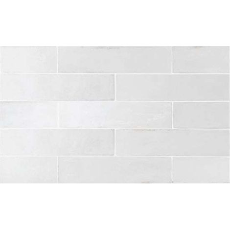 Carrelage mur effet zellige blanc brillant 6x24,6 cm TRIBECA GYPSUM WHITE (vendu par boite de 0,50m2) (1/3)