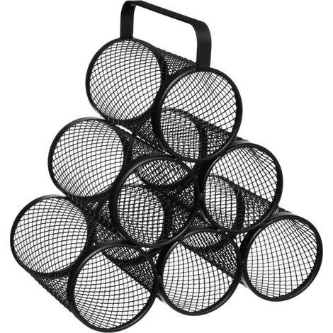 Rack à bouteilles, range bouteilles en métal coloris noir - Longueur 28 x Profondeur 18,5 x Hauteur 25 cm -PEGANE- (1/3)