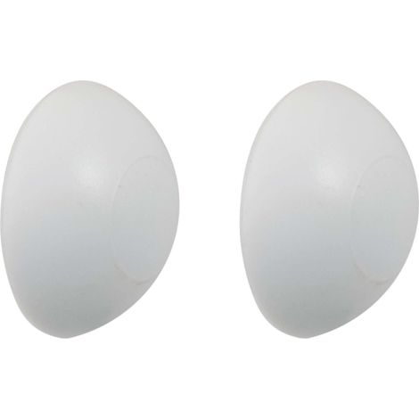 Cyclingcolors – Lot de 2 butées de porte murale autocollantes 31mm – Protection murale contre les coups de poignées – Forme ronde – Couleur blanche