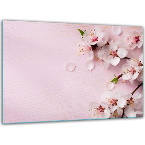 Tagliere in vetro temperato 30x22 cm con decorazioni floreali (1/5)
