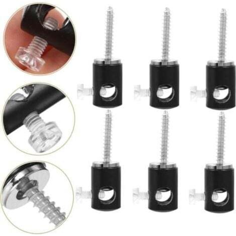 Deckenleuchten-Aufhängehaken, 6er-Set, schwarzes, rostfreies Metall, Aufhängehaken für Pendelleuchten, Wand- und Deckenmontage, DIY-Montagezubehör