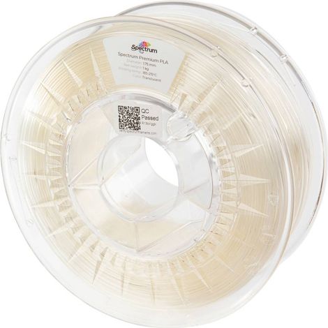 Spectrum Filaments 80335 PLA Premium Filamento per stampante 3D Plastica PLA 1.75 mm 1000 g Translucido 1 pz. (1/2)