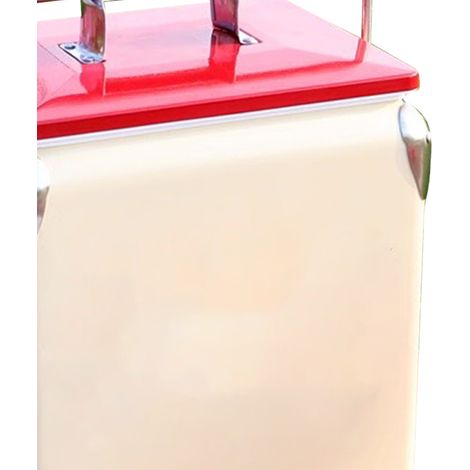 Mini-frigo rétro Cola, glacière portable de voyage 13 L pour camping et pique-nique, 38 x 32 x 24 cm, couleur thé au lait (1/5)