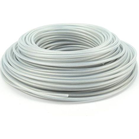 Fil de Tondeuse en Acier 3 mm x 40 mètres, Fil de Tondeuse, Bobine de fil d'acier robuste pour débroussailleuse de jardin, Fil de Rechange pour Tondeuse à Gazon (1/5)