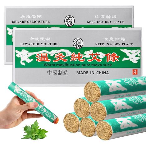 20 Pièces Moxa Roll Sticks, 1.8cm20cm Moxa Naturel Pur Roule, Bâton De Colonne De Moxibustion, Rouleau Brûleur Moxibustion Massage (1/5)
