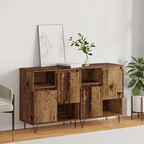 vidaXL Sideboard 2 pcs Altholz 60 x 35 x 70 cm (1/5)