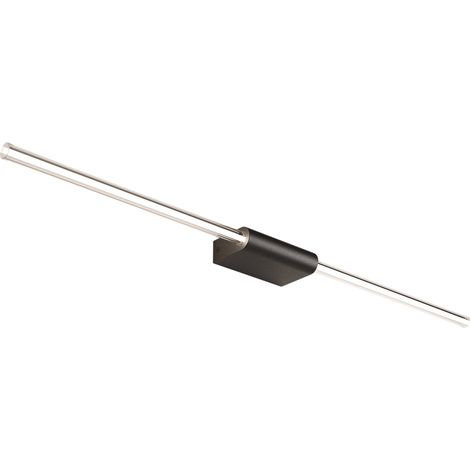 Brilliant Lampada da Parete o Soffitto a LED, Design Lineare in Alluminio Verniciato Nero, Diffusore Cilindrico 360°, Dimmerabile 9W, 87.2 cm (1/3)