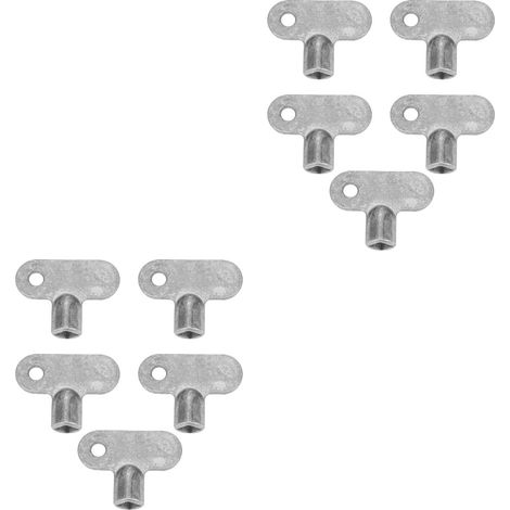 10pièces Clé De Purge De Radiateur De Outil Pour Déboucher Radiateurs Et Évacuer Air (1/5)