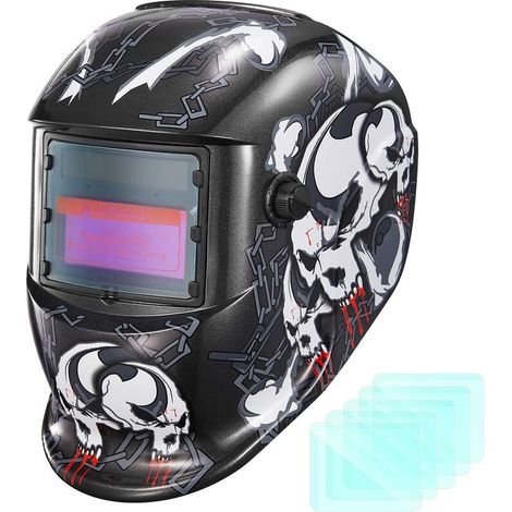 Welding Helmet, Sunscreen Auto Darkening Welding Helmet, DIN 9-13, Large Field of Vision, Protective, (1/5)