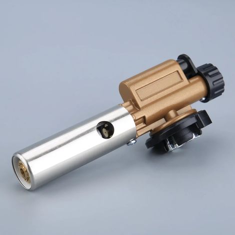 Briquet à gaz à flamme réglable (plus écologique) avec tête d'allumage réversible, briquet chalumeau de cuisine à jet, idéal pour barbecue et briquet à butane. (1/5)